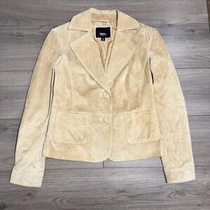 Mossimo real suede/leather Y2K vintage Tan Suede Women's Blazer jacket